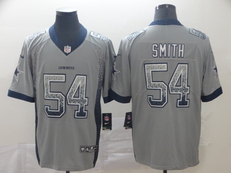Men's Dallas Cowboys Jaylon Smith #54 Gray Jersey